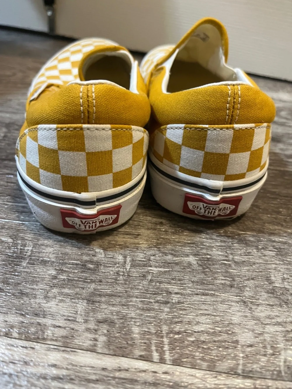 Vans Checkerboard Slip-On Sneakers - Yellow & White - Picture 3 of 4